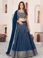 Royal Blue Georgette Lehenga Choli